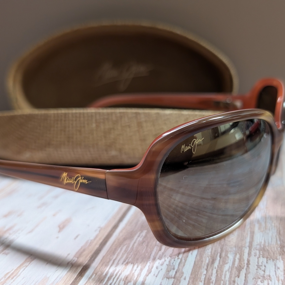 Maui Jim Rainbow Falls Brown & Coral Sunglasses